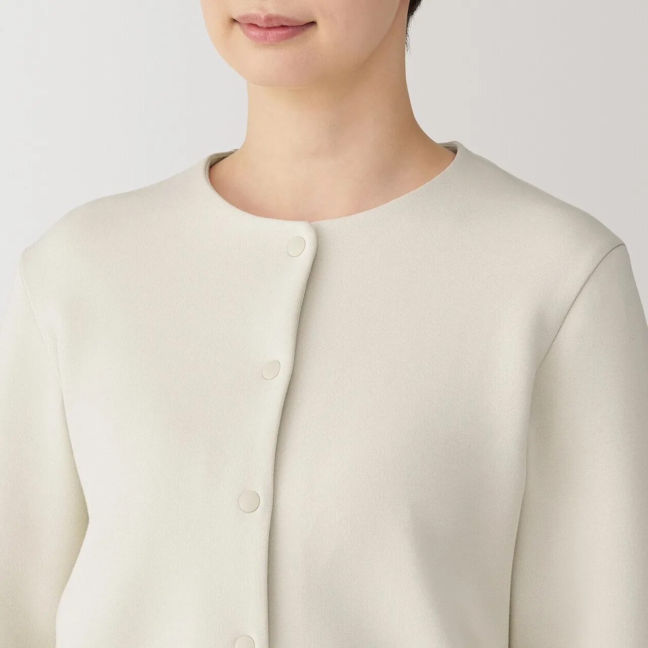 Cotton Blend Long Sleeve Cardigan