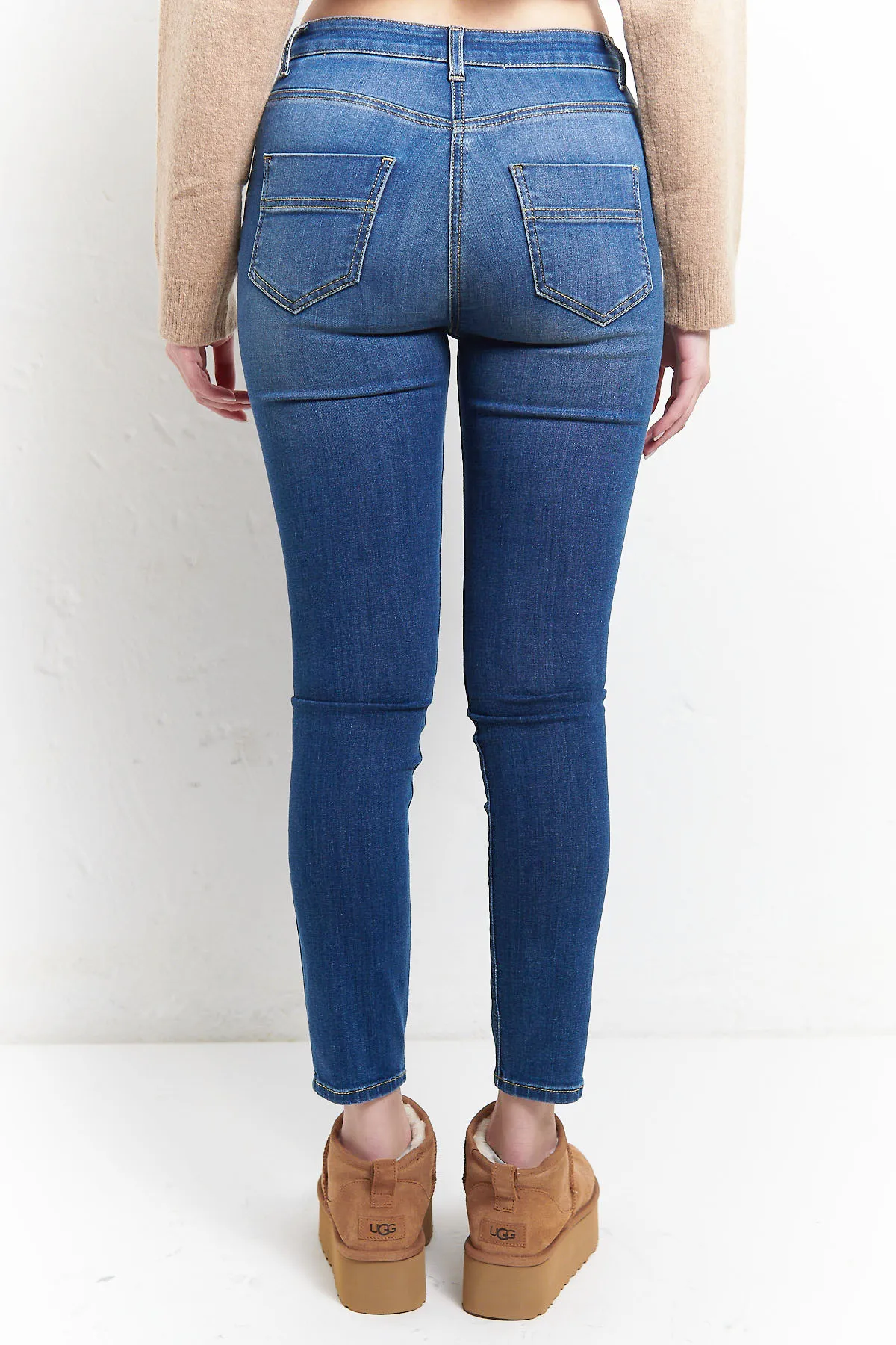 ELISABETTA FRANCHI Jeans skinny con catena