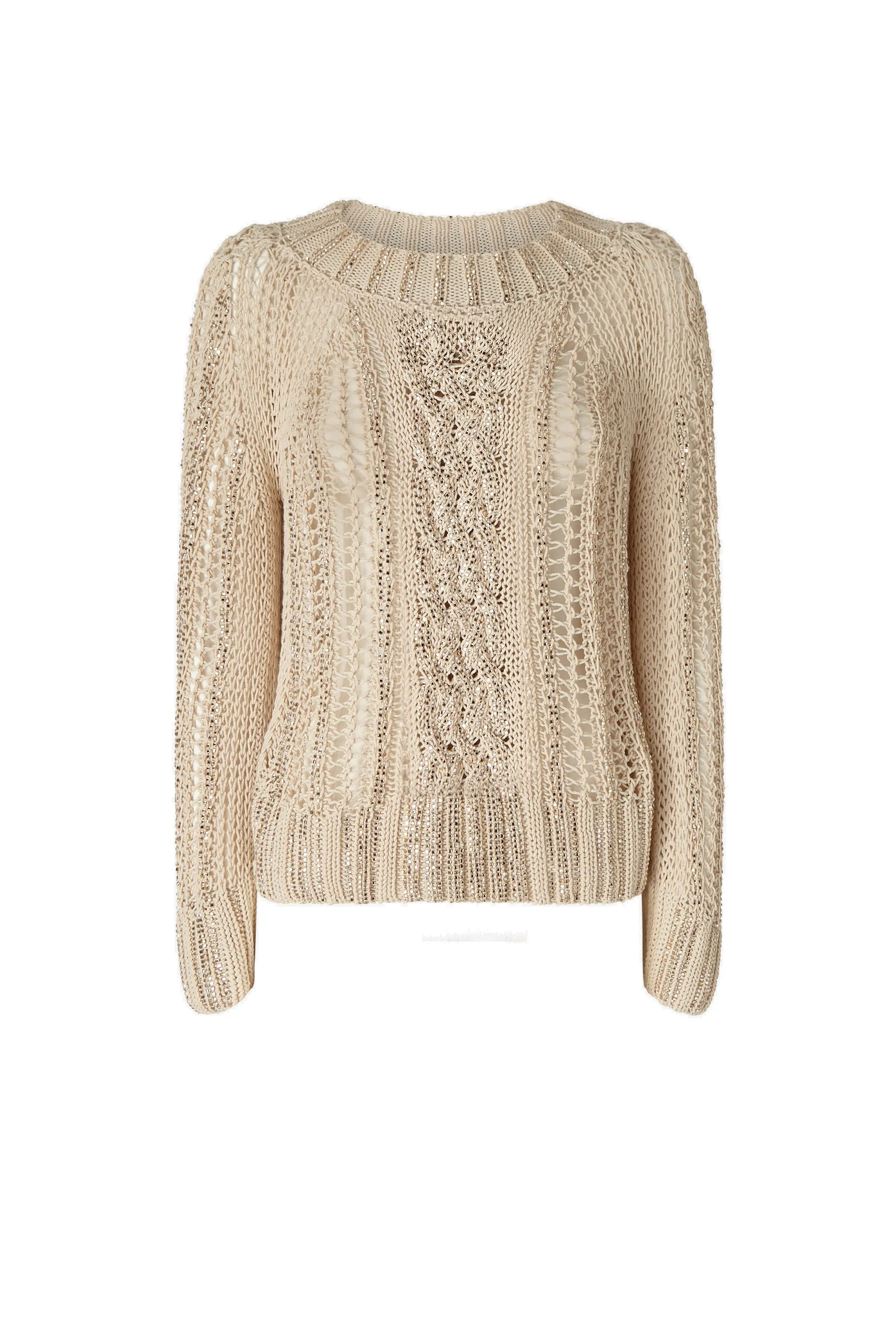 ERMANNO SCERVINO  Maglione in cotone beige