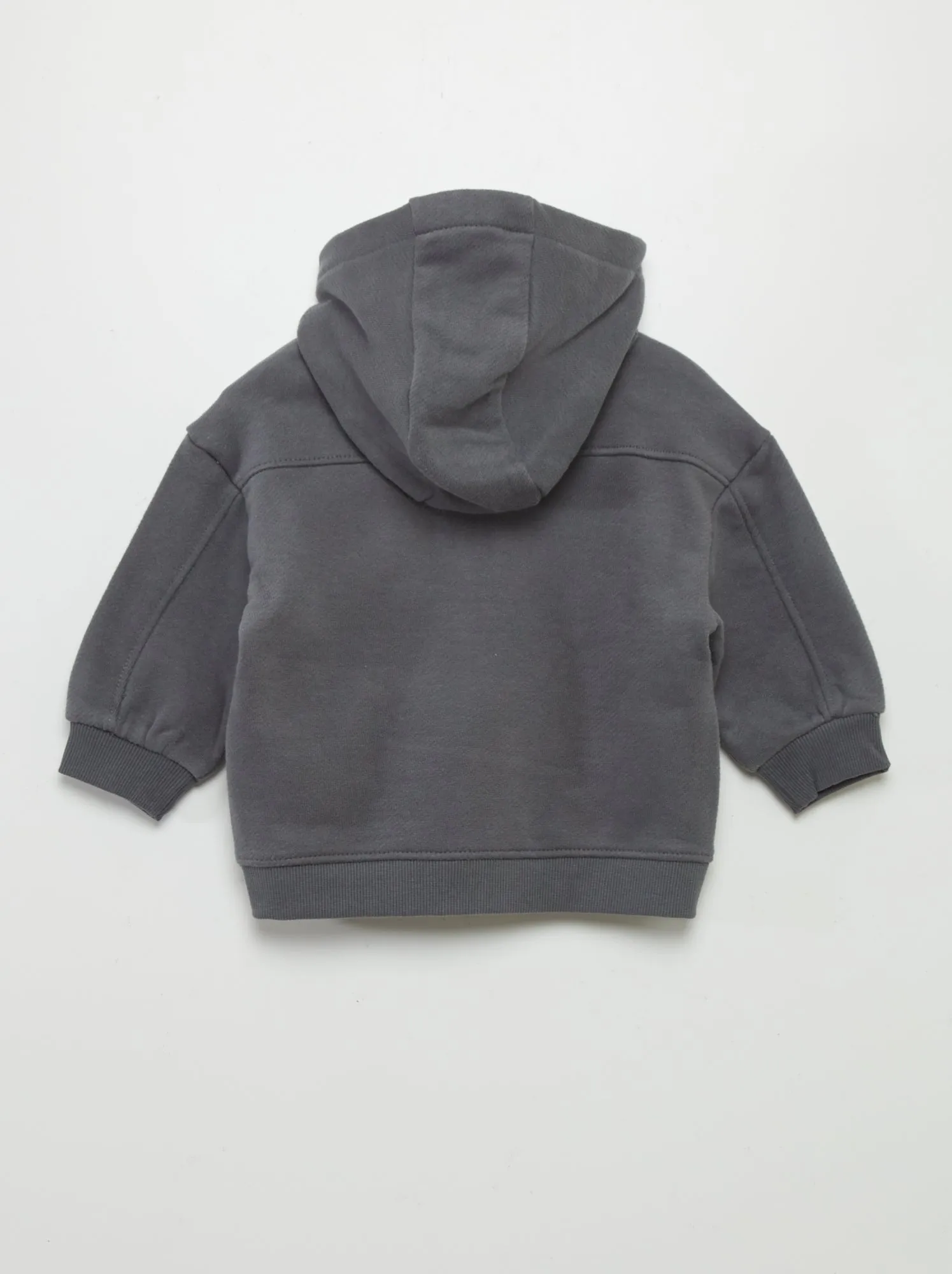 Felpa con zip e cappuccio - GRIGIO