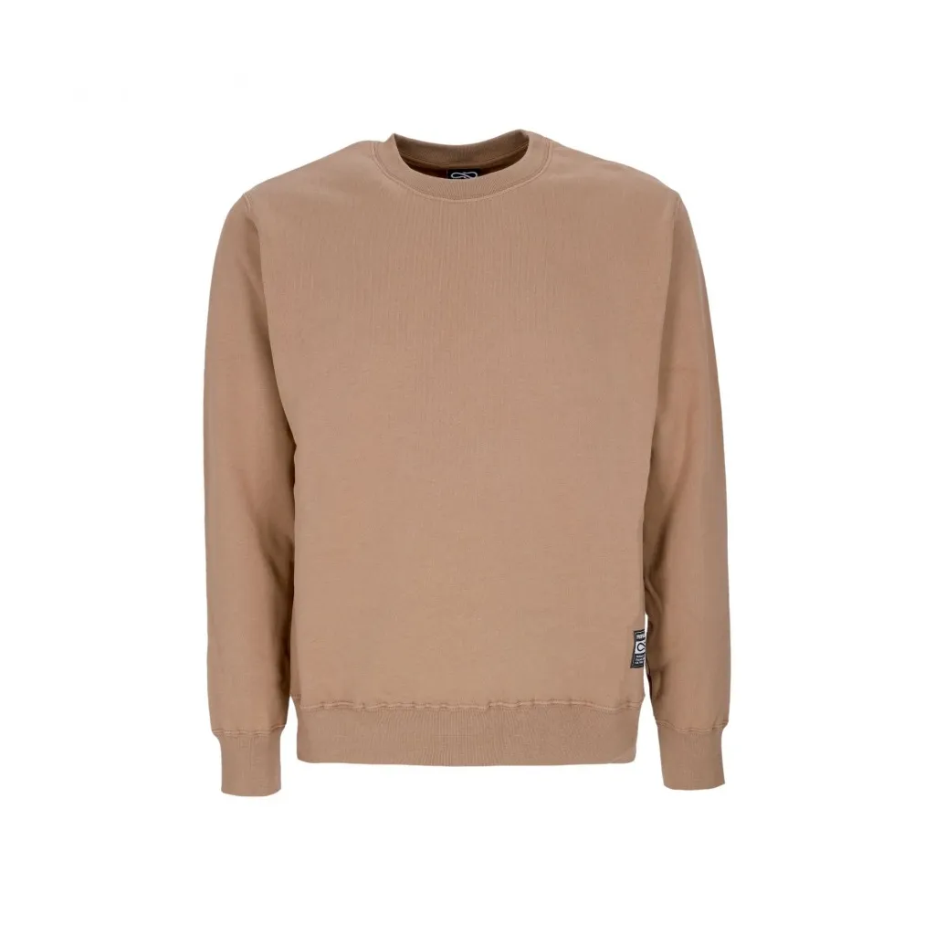 felpa girocollo uomo label crewneck CAMEL
