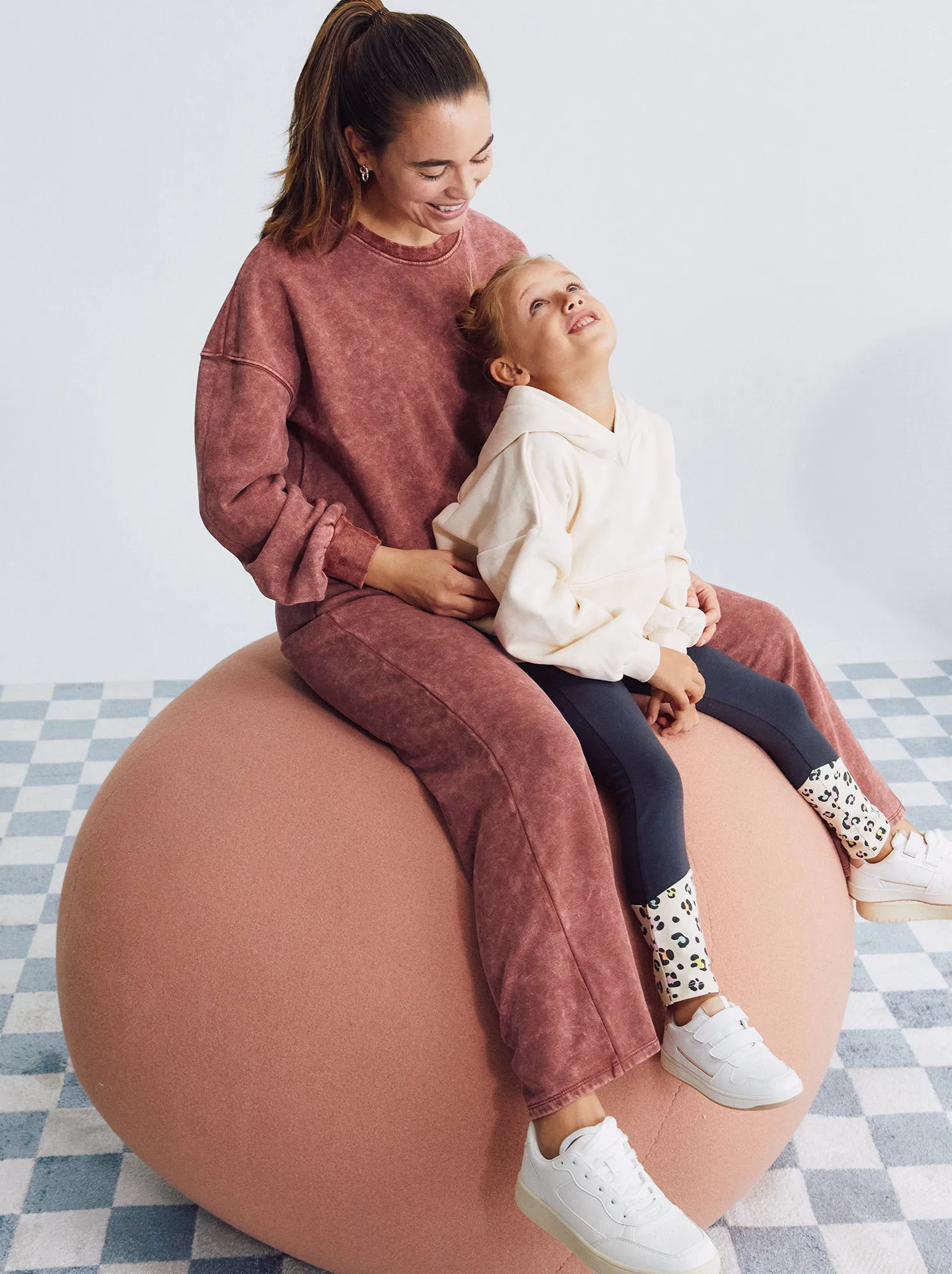Felpa oversize in tessuto felpato - ROSSO