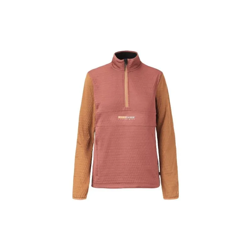 Felpa Picture Tahita 1/4 Grid Fleece (Cedar Wood) Donna