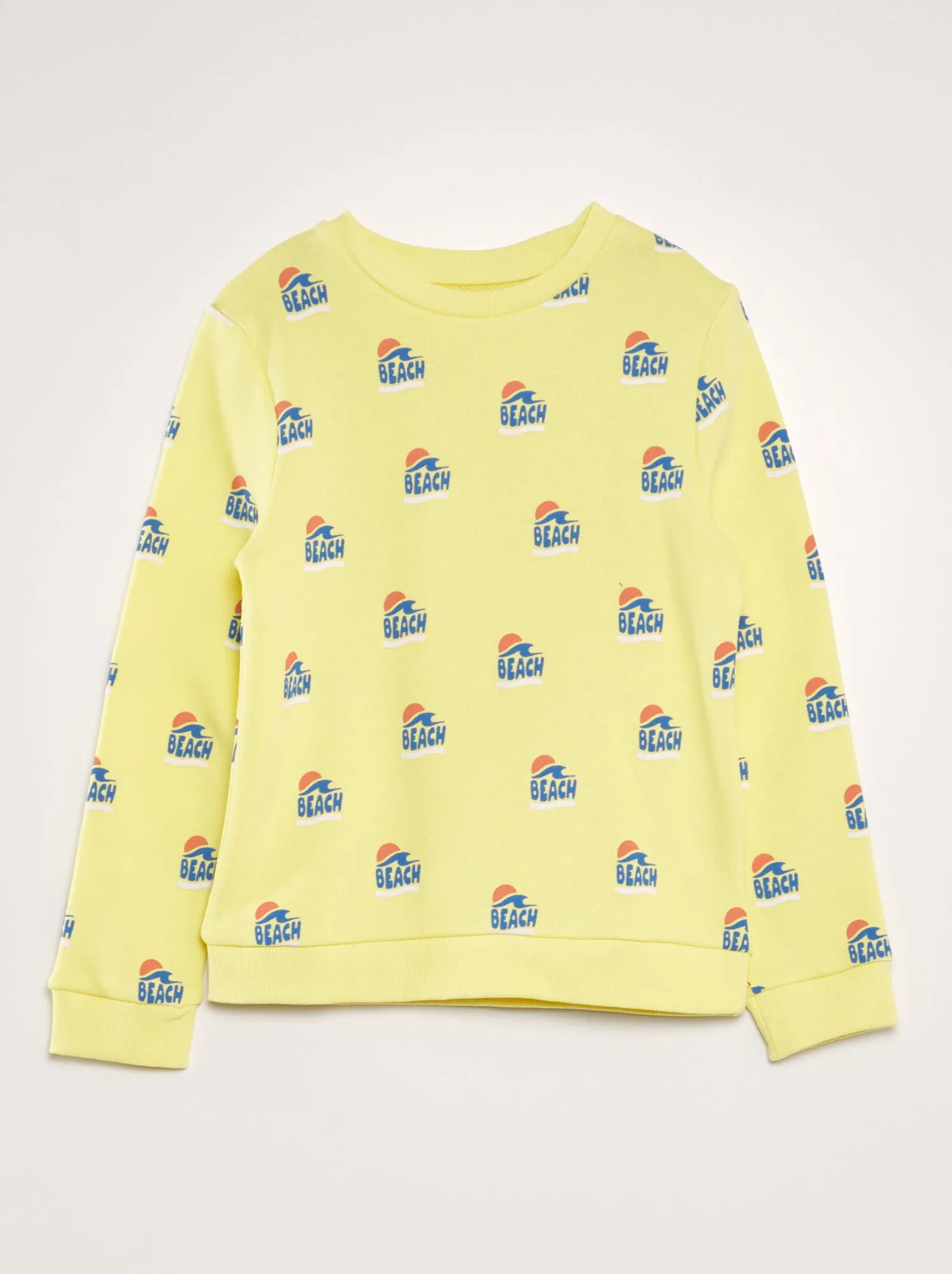 Felpa stampata in french terry - GIALLO