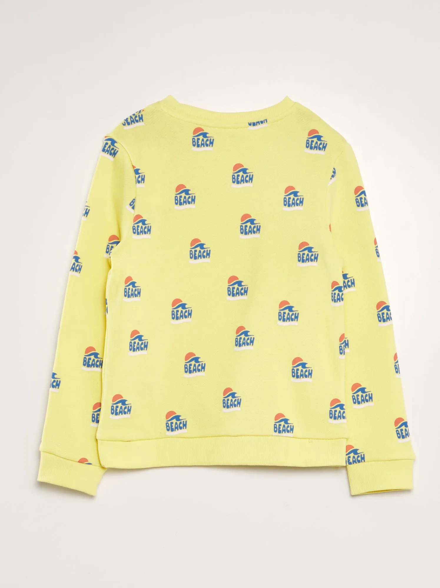 Felpa stampata in french terry - GIALLO