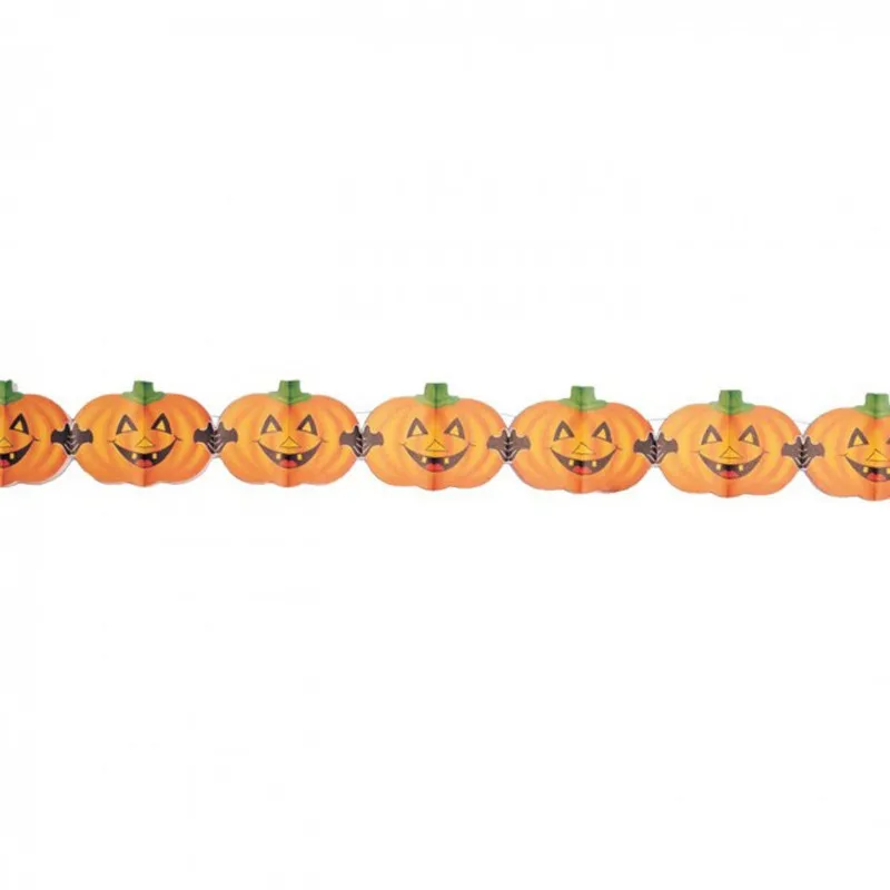 FESTONE ZUCCA DI CARTA CM.15X400.ARTICOLI DECORATIVI PER FESTE DI ALLOWEEN E PARTY A TEMA