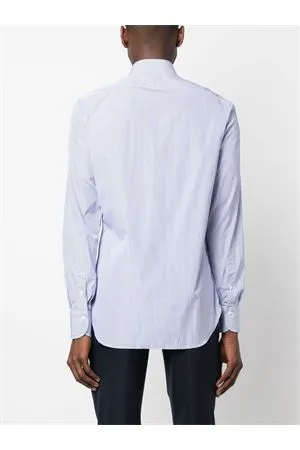 FINAMORE Abbigliamento,Camicie Camicia a righe blu e bianco 