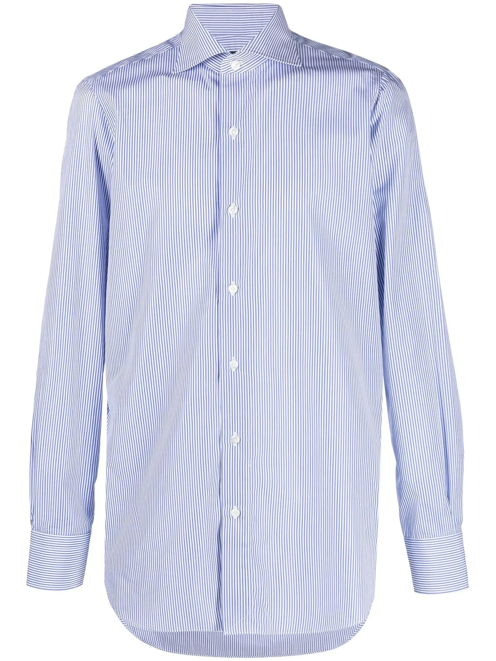 FINAMORE Abbigliamento,Camicie Camicia a righe blu e bianco 