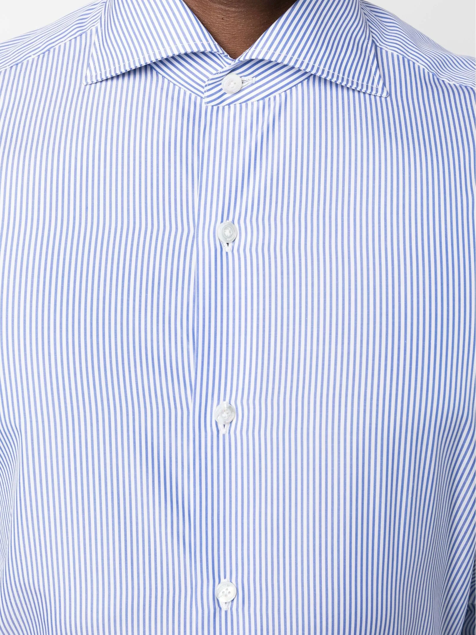 FINAMORE Abbigliamento,Camicie Camicia a righe blu e bianco 