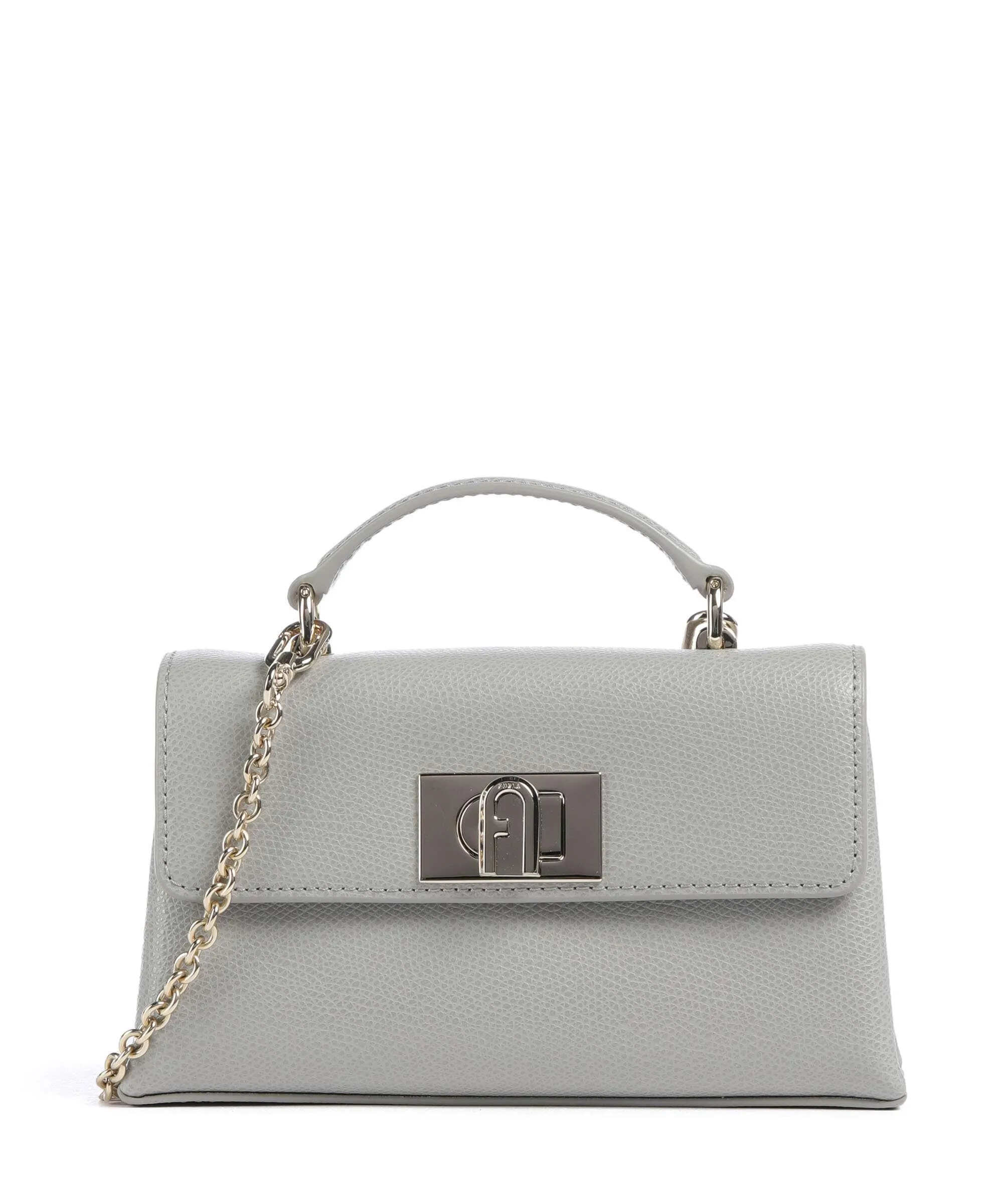  Furla 1927 Mini Borsa a tracolla pelle granulata grigio  