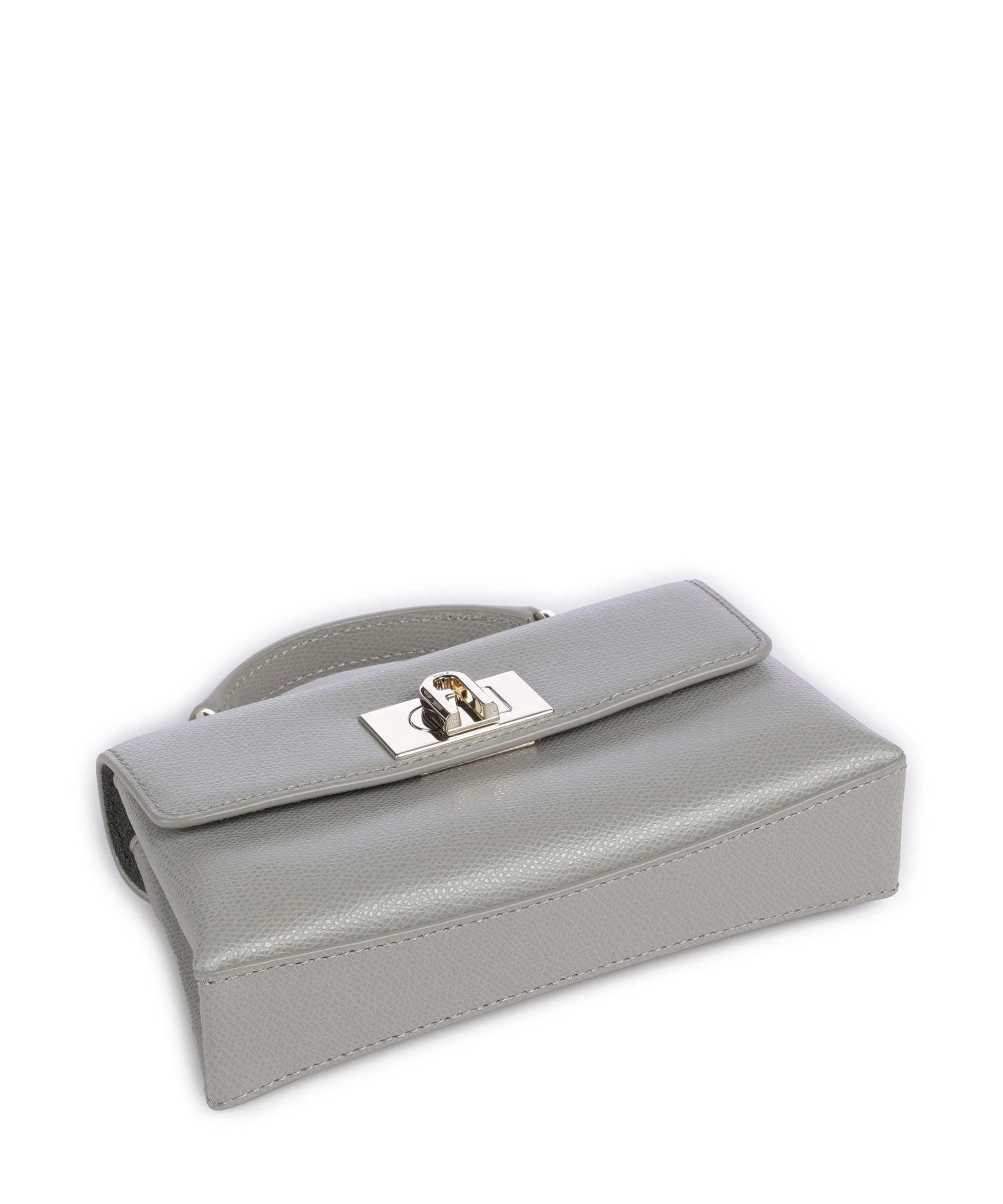  Furla 1927 Mini Borsa a tracolla pelle granulata grigio  