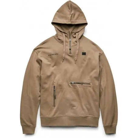G-STAR RAW Half Zip Loose Hooded Sweater Felpa con Cappuccio Uomo