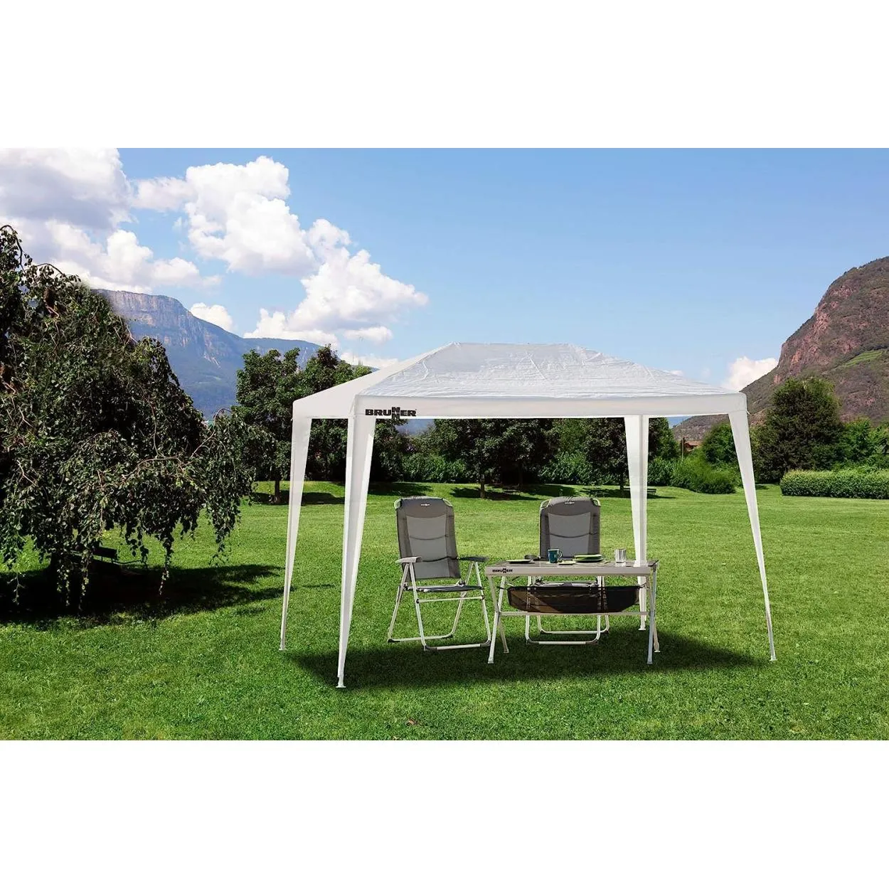 Gazebo Sprint 3 x 3 bianco con parete