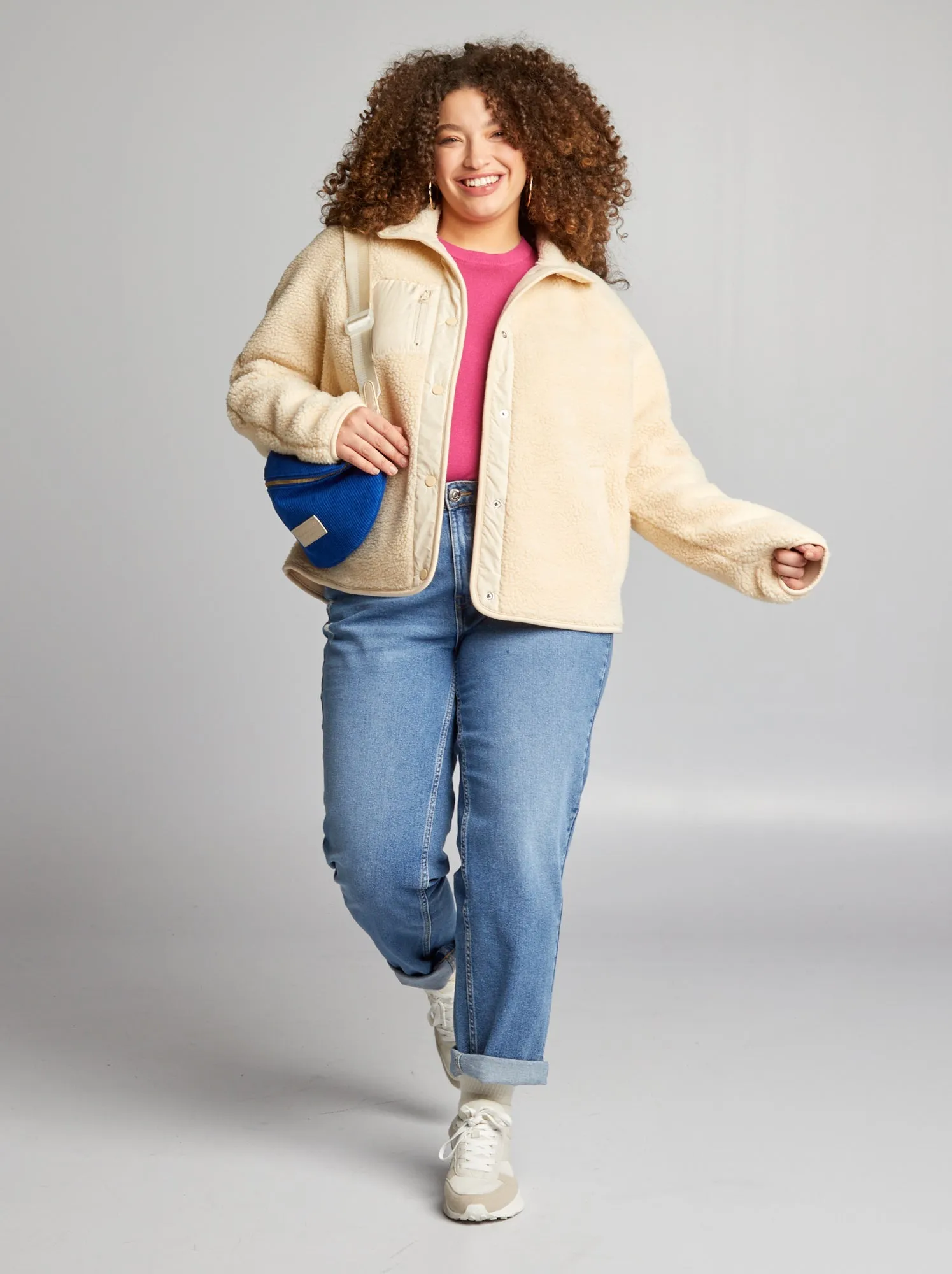 Giacca in sherpa - BEIGE