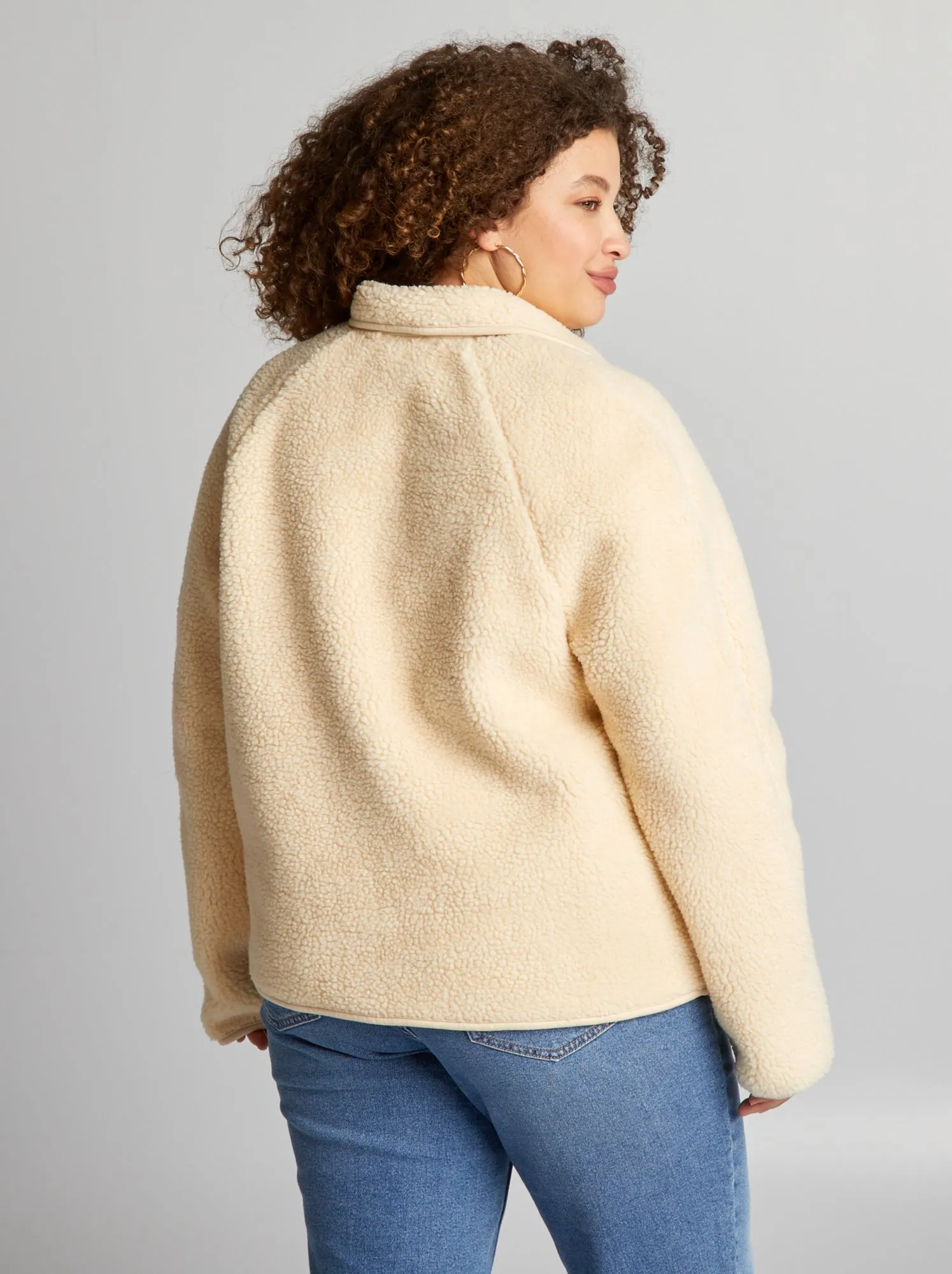 Giacca in sherpa - BEIGE