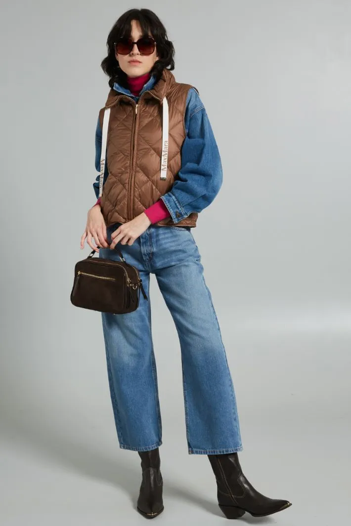 Gilet corto in tela antigoccia