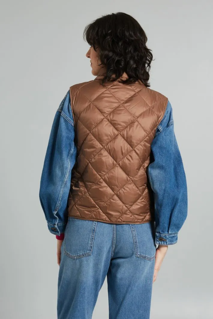 Gilet corto in tela antigoccia