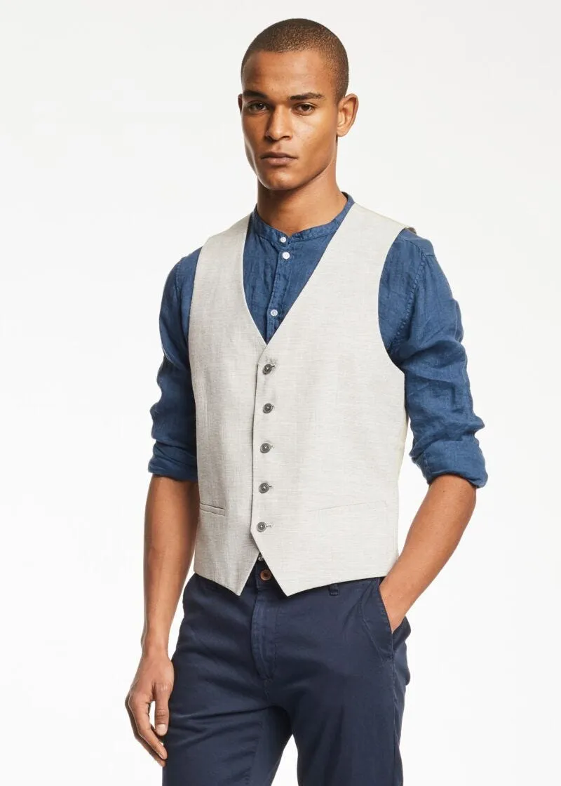 Gilet in lino e cotone