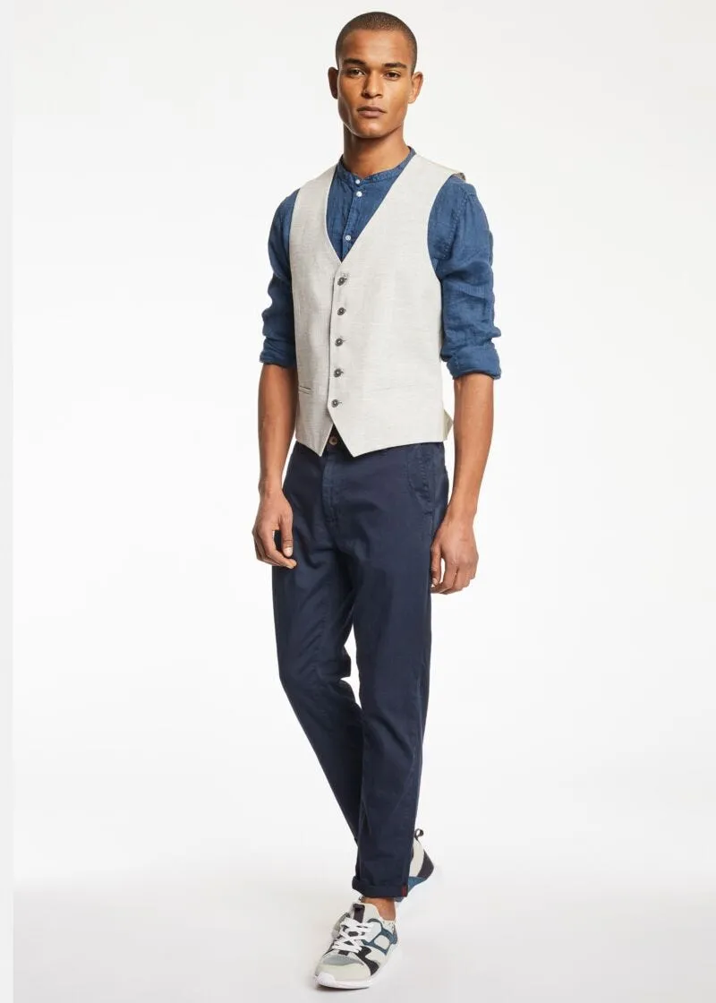 Gilet in lino e cotone