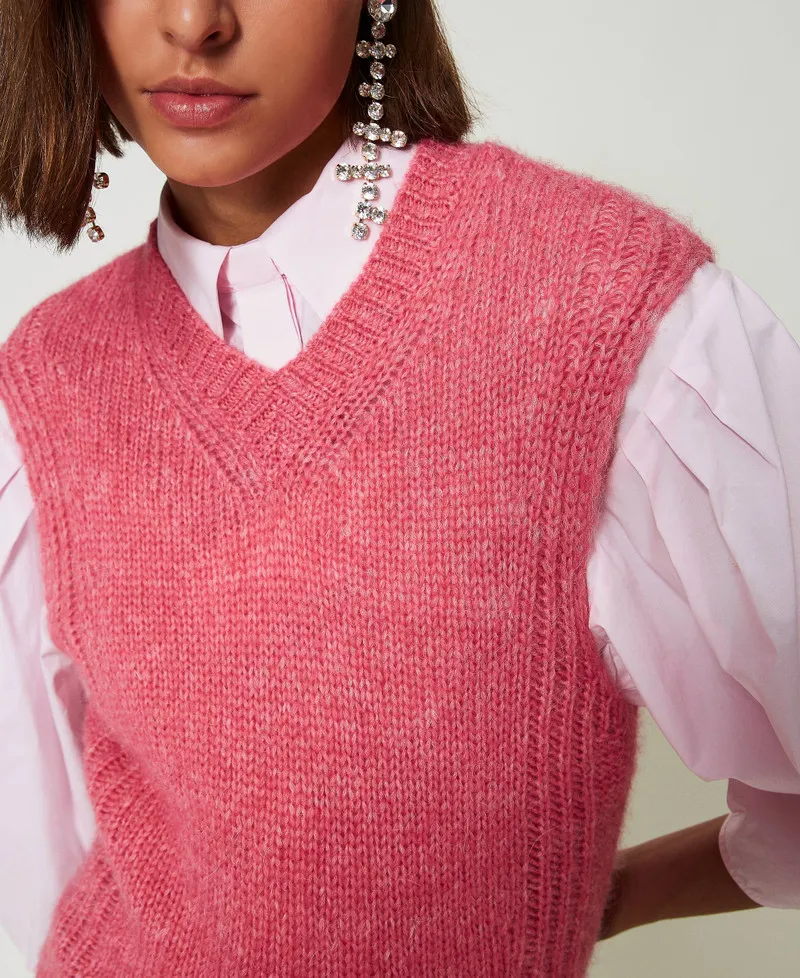Gilet in misto lana seamless
