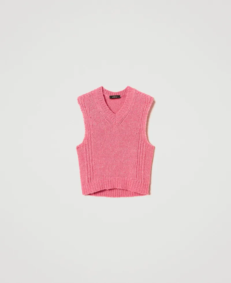 Gilet in misto lana seamless