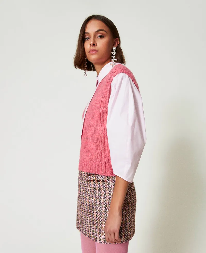 Gilet in misto lana seamless