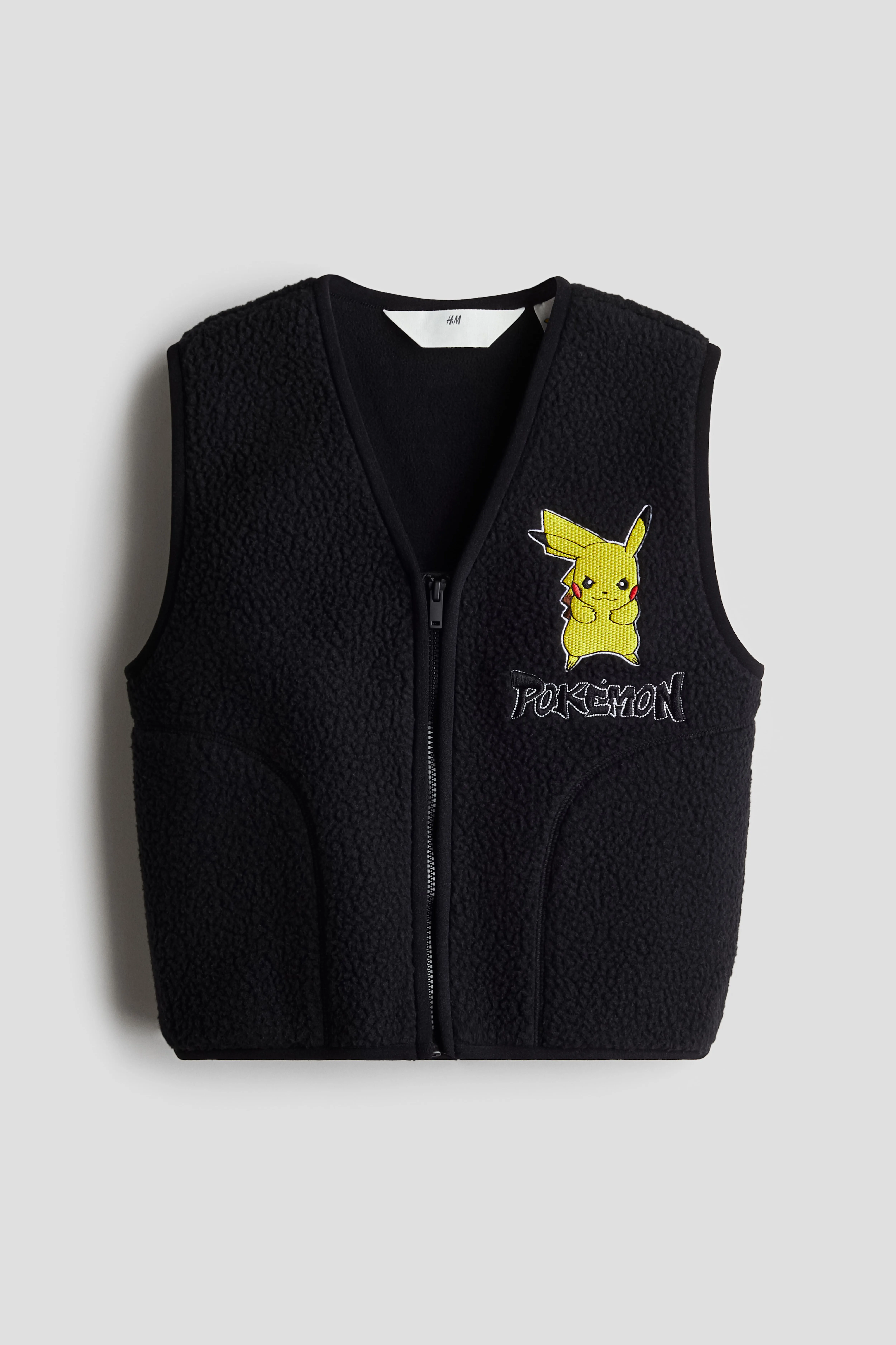 Gilet in pelliccia di pile con motivo