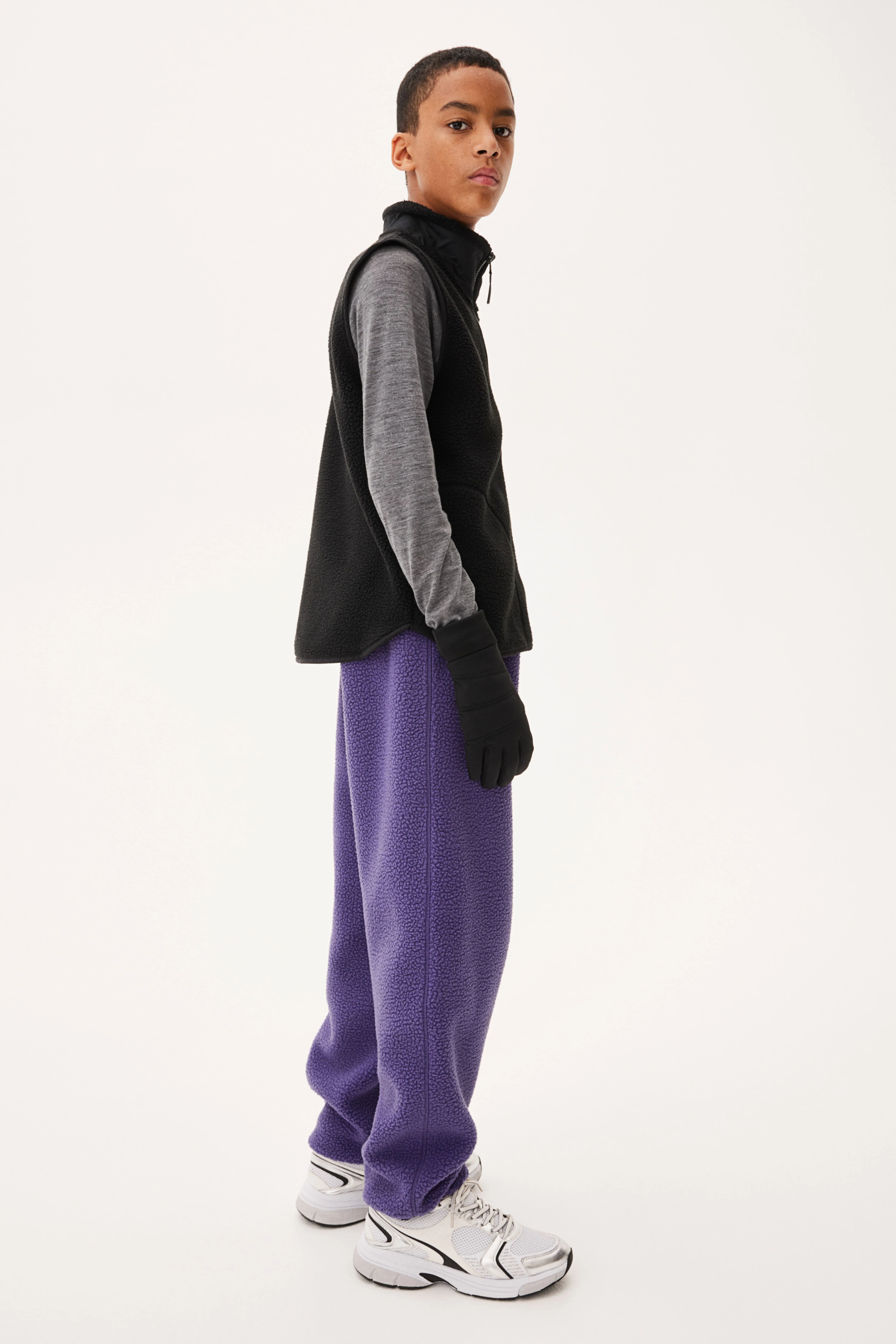 Gilet sportivo in pelliccia di pile
