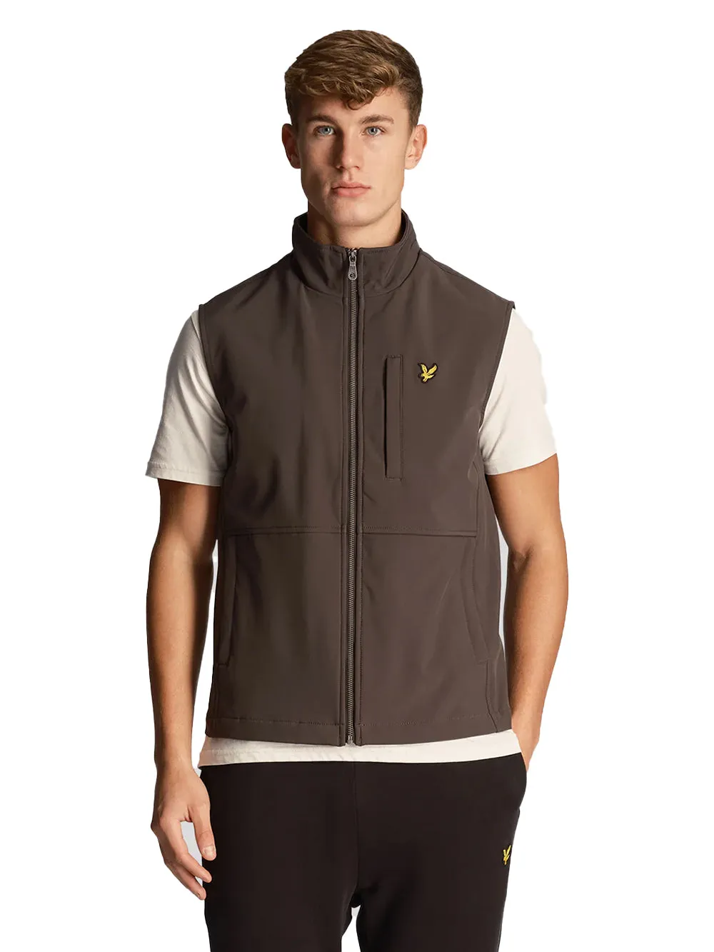 Gilet Uomo modello Softshell Marrone
