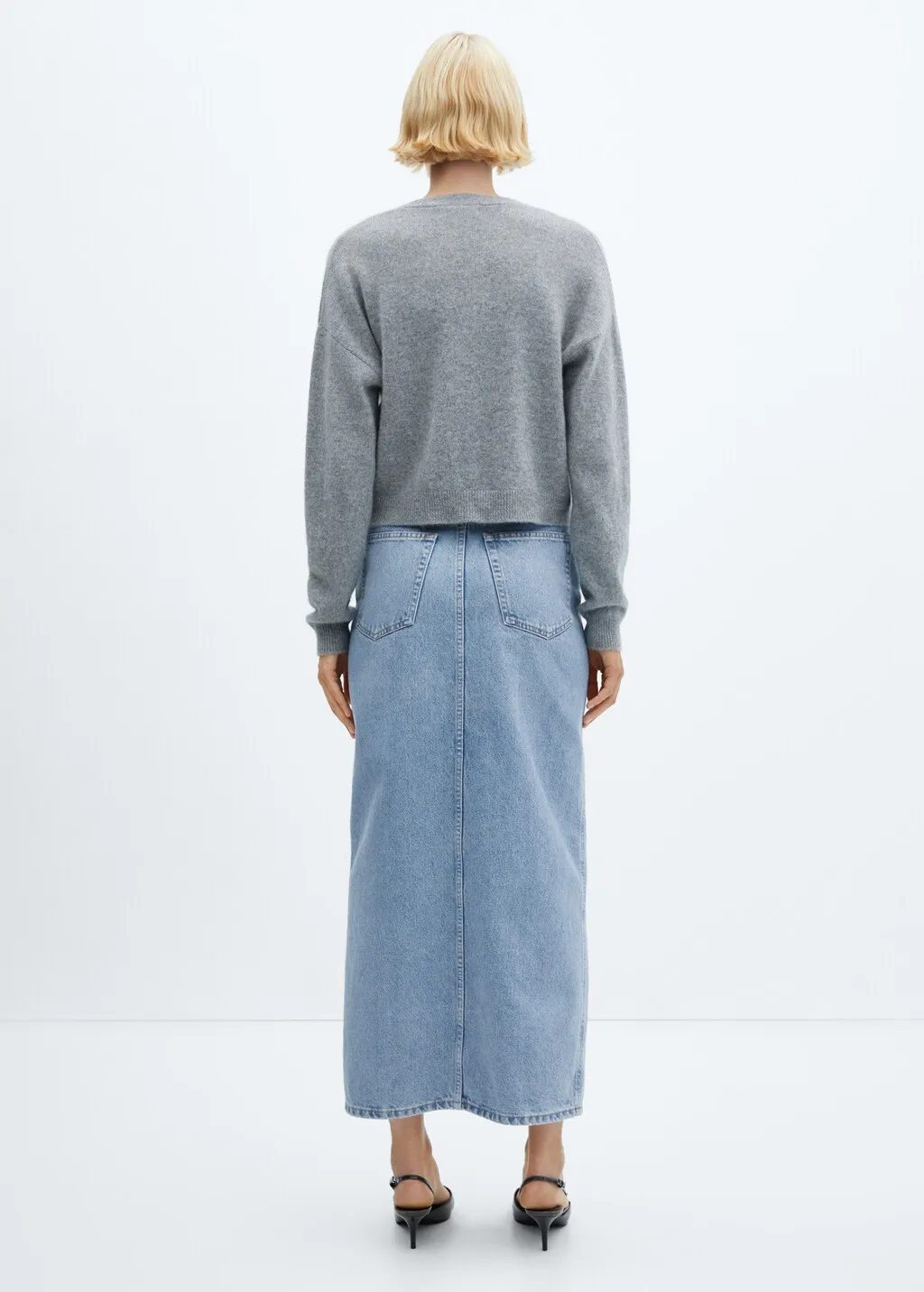 Gonna denim spacco