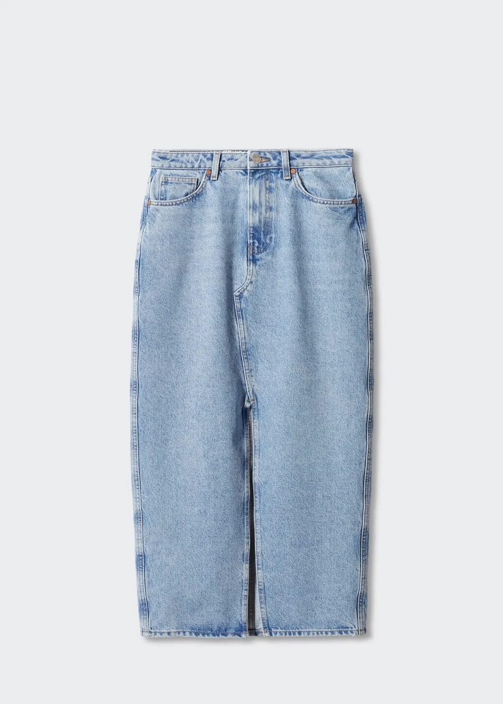Gonna denim spacco