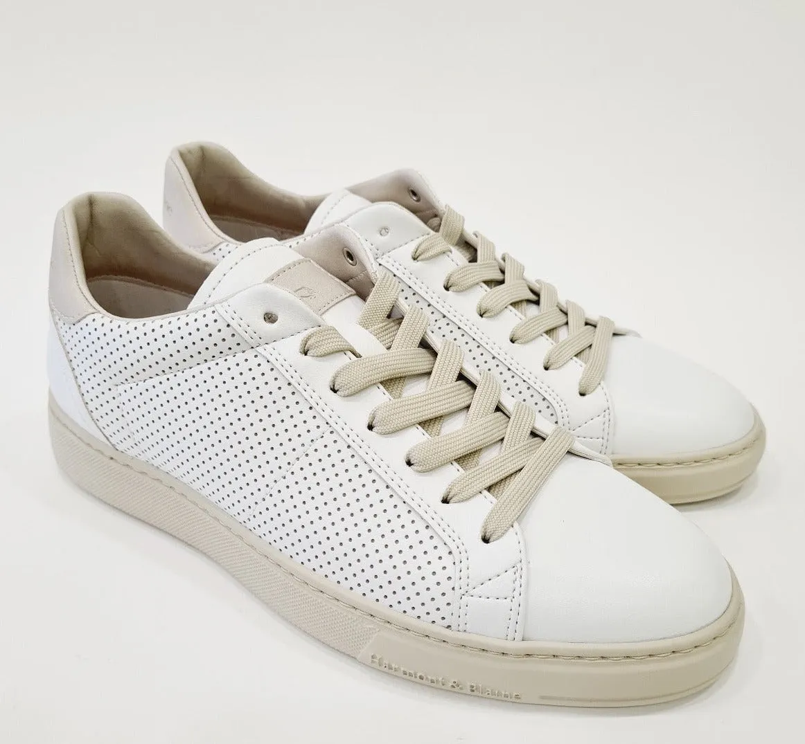 HARMONT&BLAINE SNEAKERS UOMO FONDO GOMMA ALTO 3,5 CM. PELLE BIANCO RIF.32