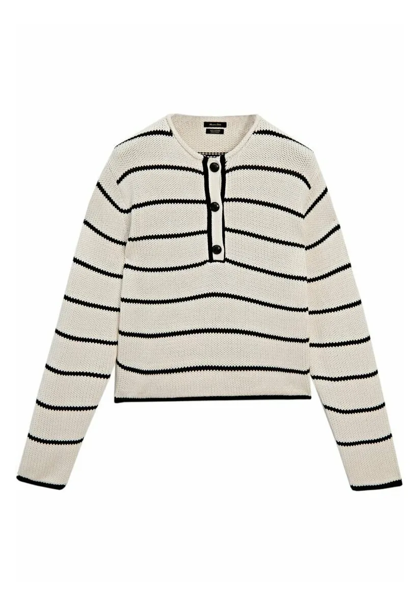 HENLEY NECK STRIPED - Maglione