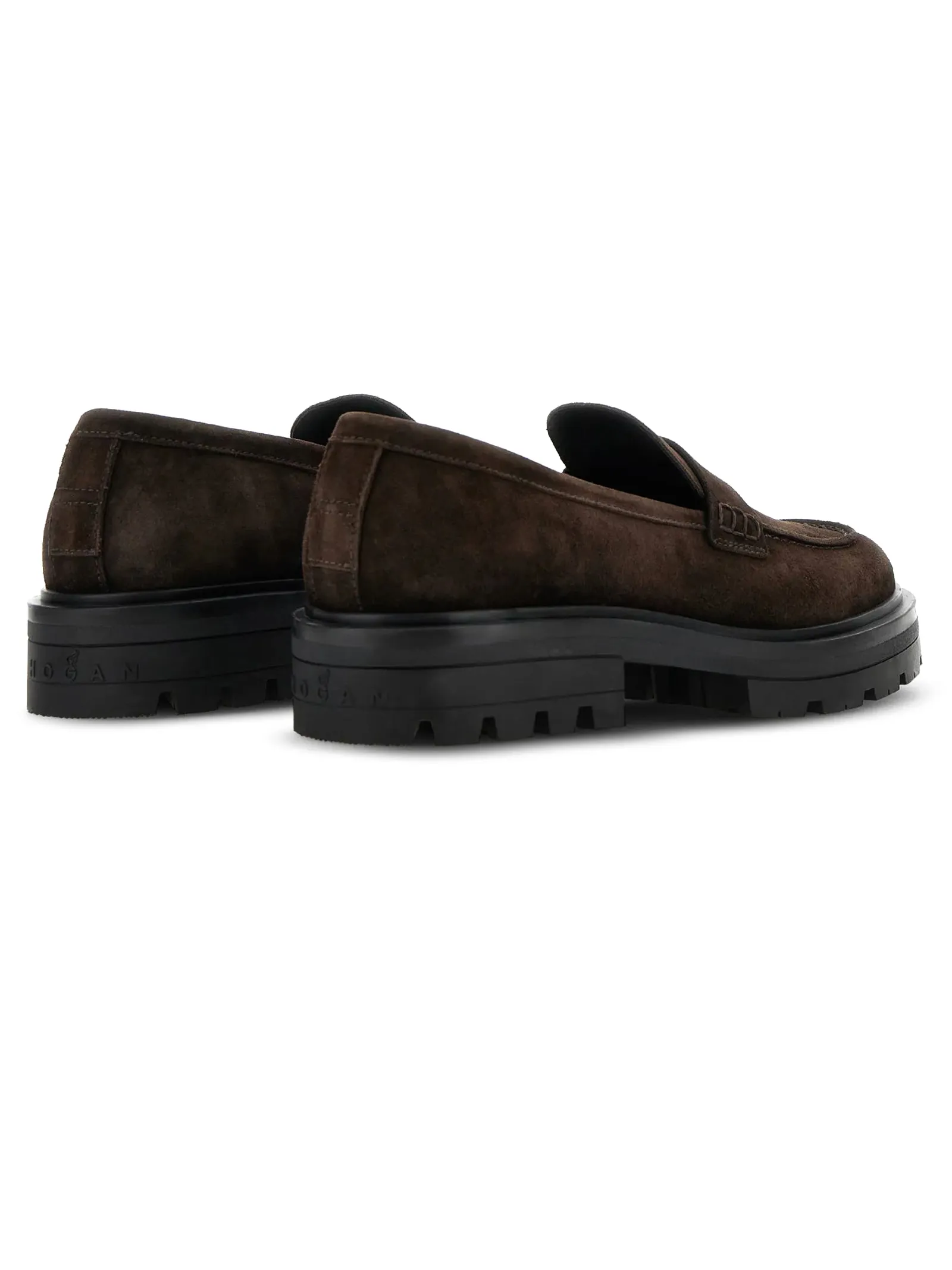 HOGAN Calzature,Sneakers Mocassini H673 in pelle scamosciata marrone 