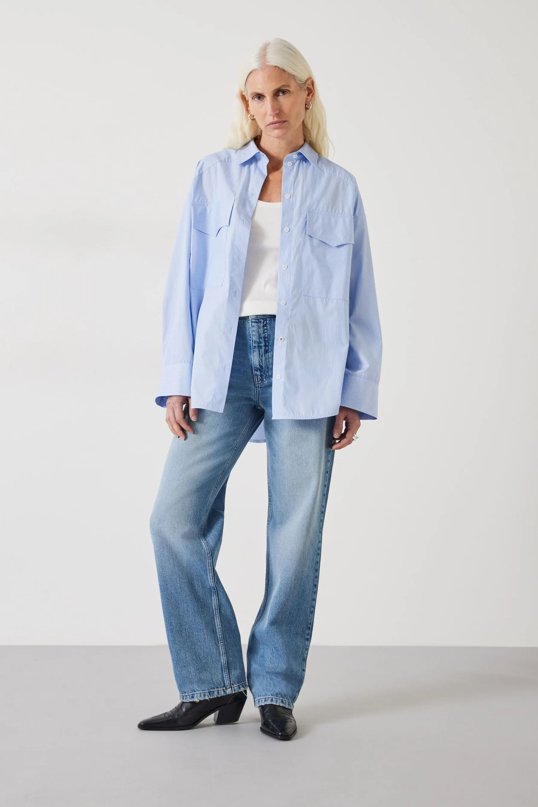 Hush Remy Jeans Dritto Slouch 100% Cotone    