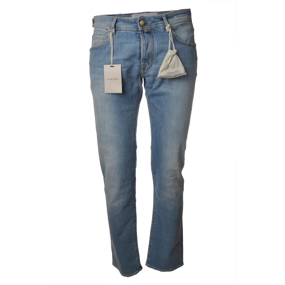 Jacob Cohën - Jeans 5 Tasche Gamba Dritta - Denim Chiaro - Pantaloni - Made in Italy - Luxury Exclusive Collection