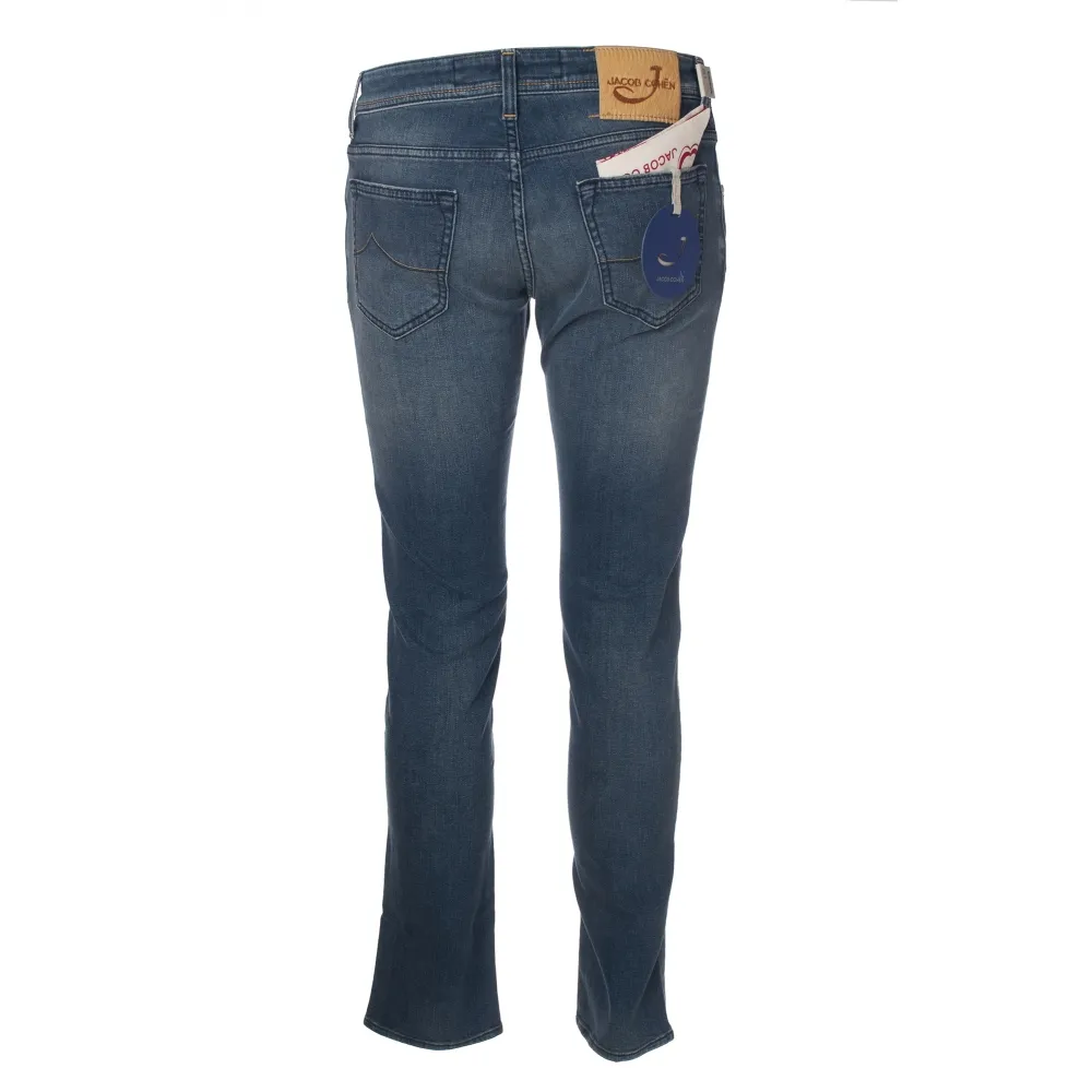 Jacob Cohën - Jeans 5 Tasche Slim Fit con Strappi - Denim Chiaro - Pantaloni - Made in Italy - Luxury Exclusive Collection