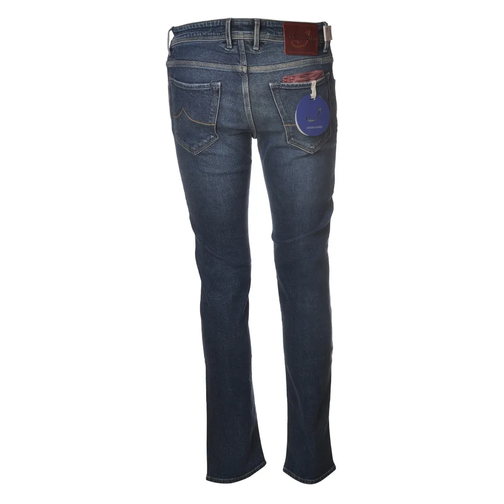 Jacob Cohën - Jeans 5 Tasche Slim Fit - Denim Medio - Pantaloni - Made in Italy - Luxury Exclusive Collection