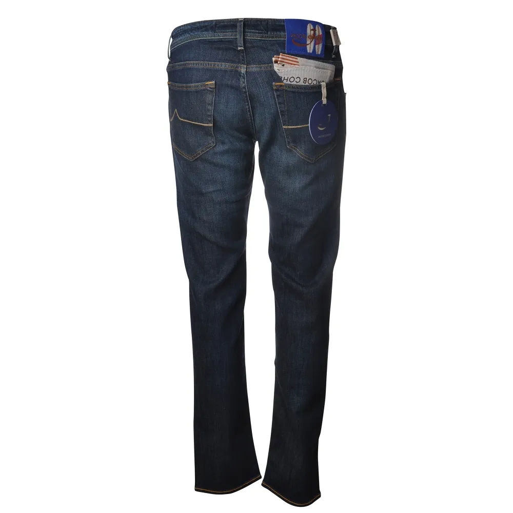 Jacob Cohën - Jeans Chinos Gamba Dritta - Denim Medio-Scuro - Pantaloni - Made in Italy - Luxury Exclusive Collection