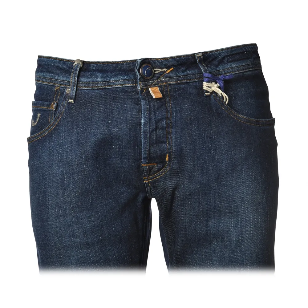 Jacob Cohën - Jeans Chinos Gamba Dritta - Denim Medio-Scuro - Pantaloni - Made in Italy - Luxury Exclusive Collection