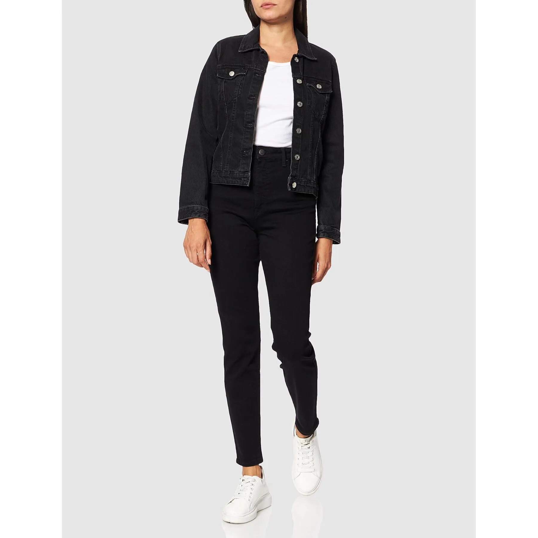 Jeans da donna Lee Scarlett Plus Super High in Black Rinse