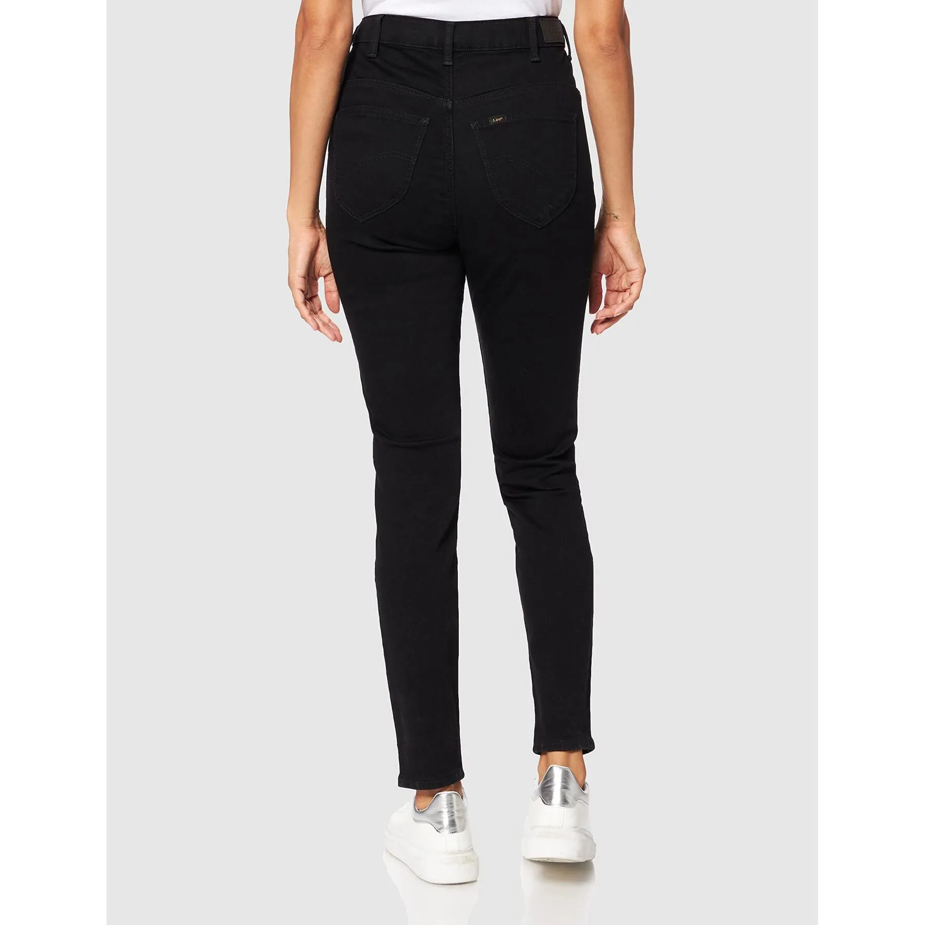 Jeans da donna Lee Scarlett Plus Super High in Black Rinse