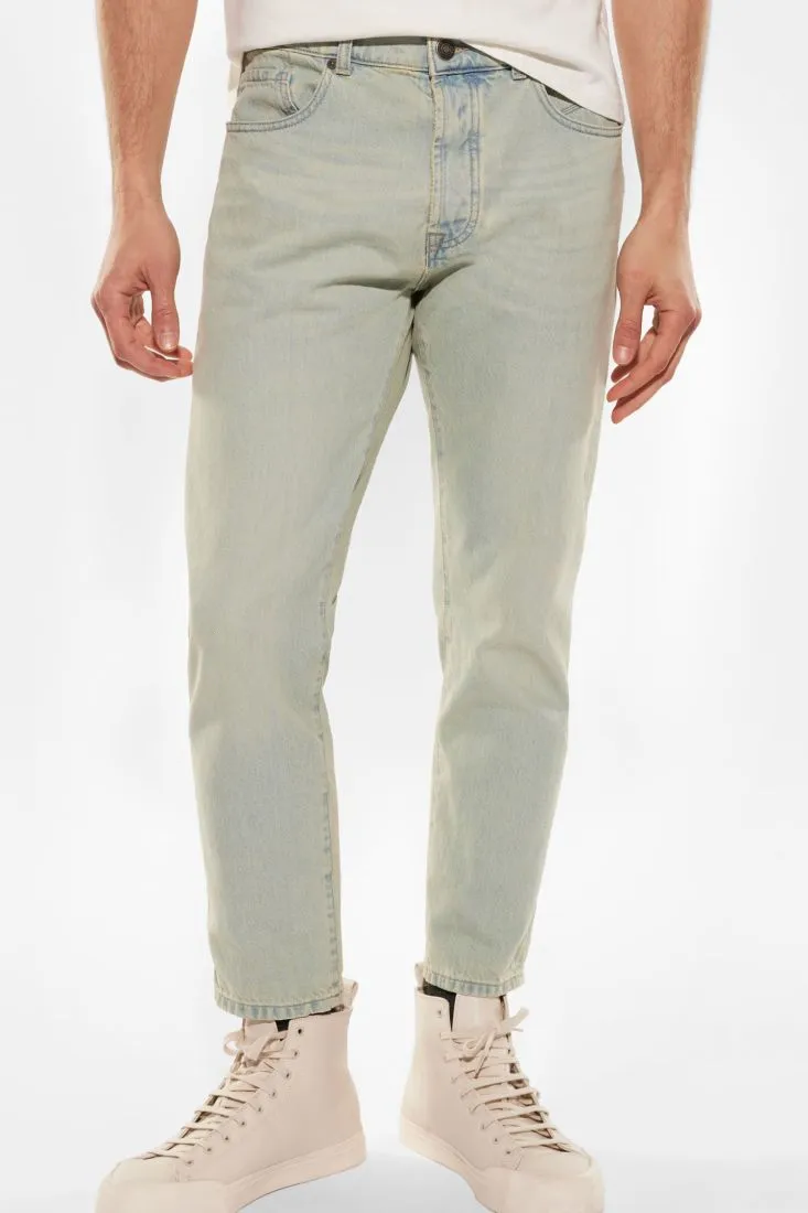 Jeans slim-fit in puro cotone con cinque tasche