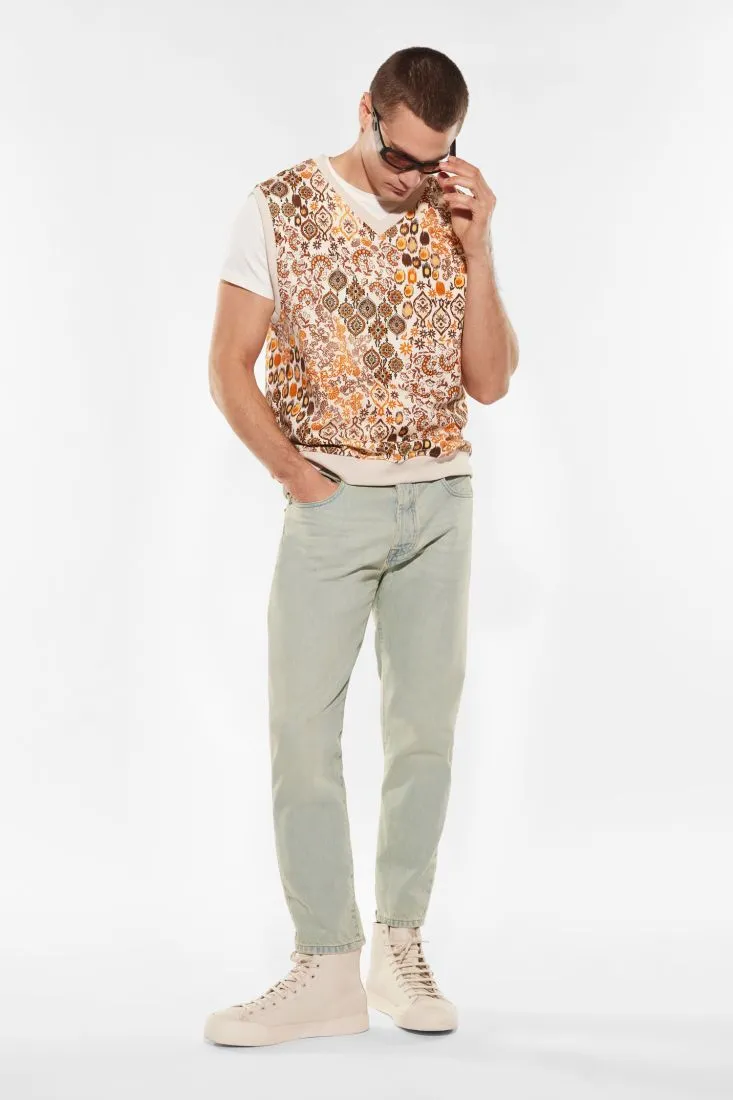 Jeans slim-fit in puro cotone con cinque tasche