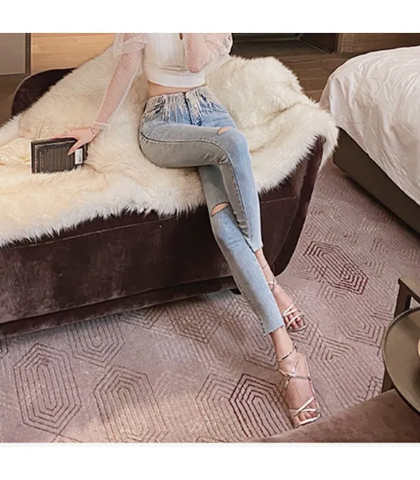 Jeans strassfringe belt