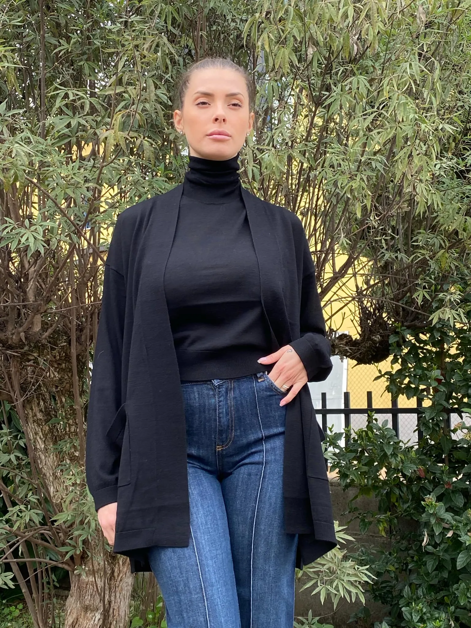 KAOS DONNA cardigan donna lungo senza bottoni QI1NT010