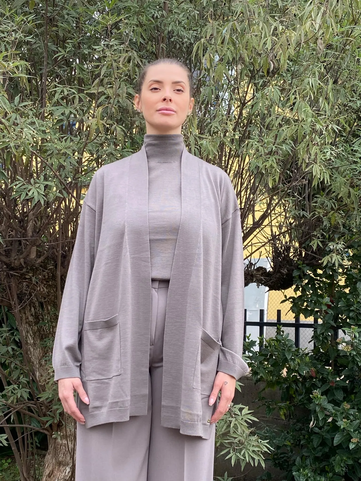 KAOS DONNA cardigan donna lungo senza bottoni QI1NT010