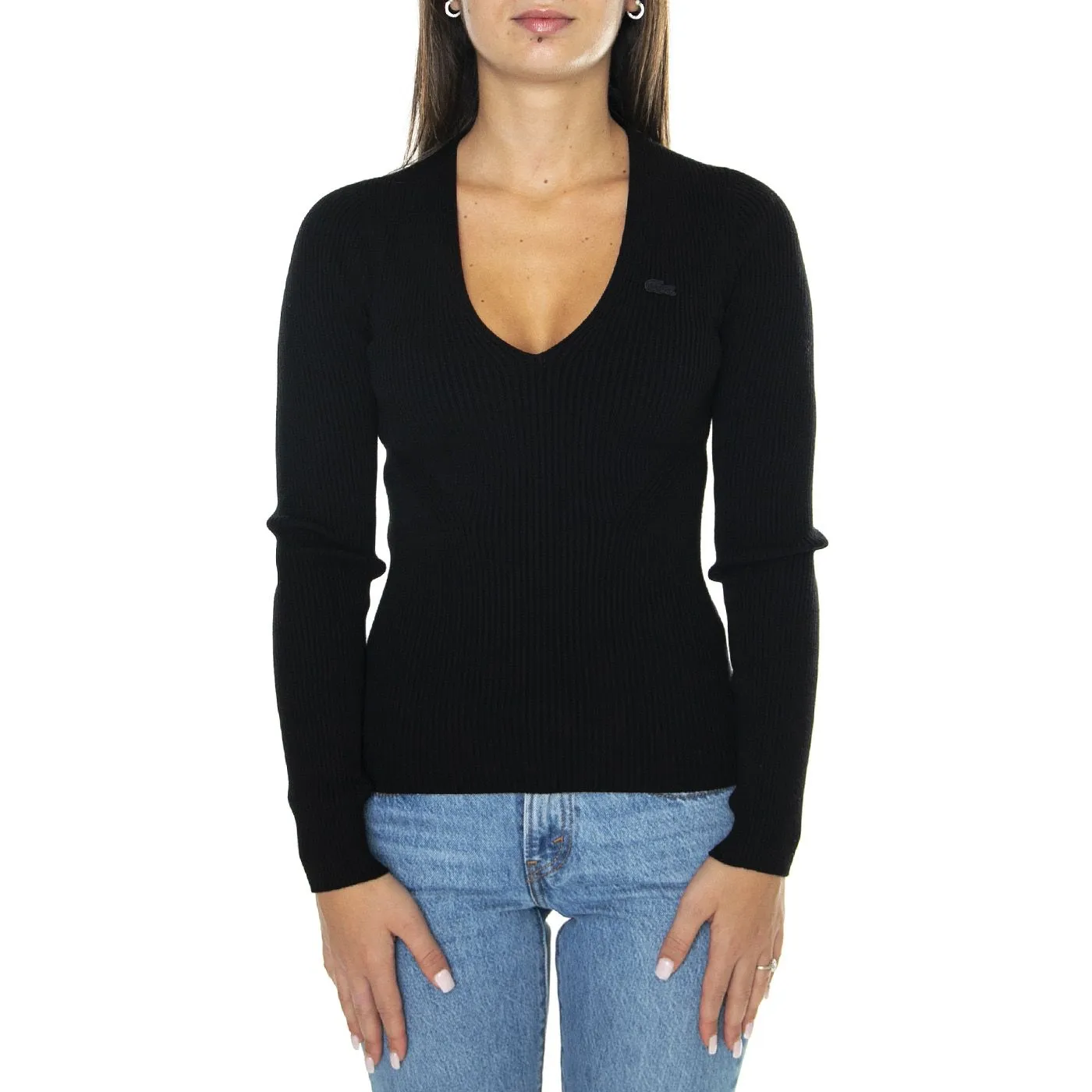 Lacoste Pullover AF0625-031 - Maglione Donna Nero    