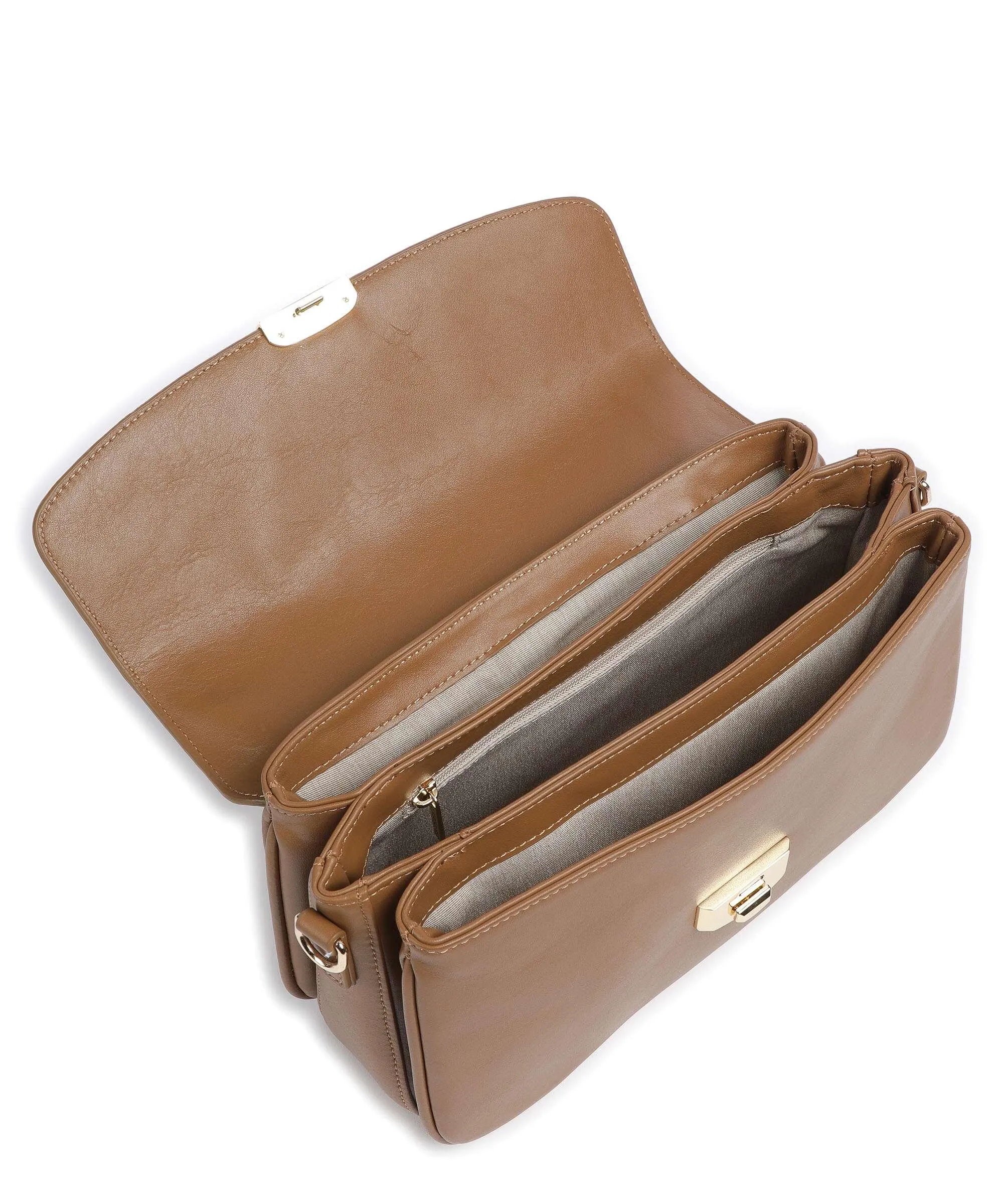  Lancaster Donna Fia Borsa a tracolla pelle di vacchetta finemente grana marrone  