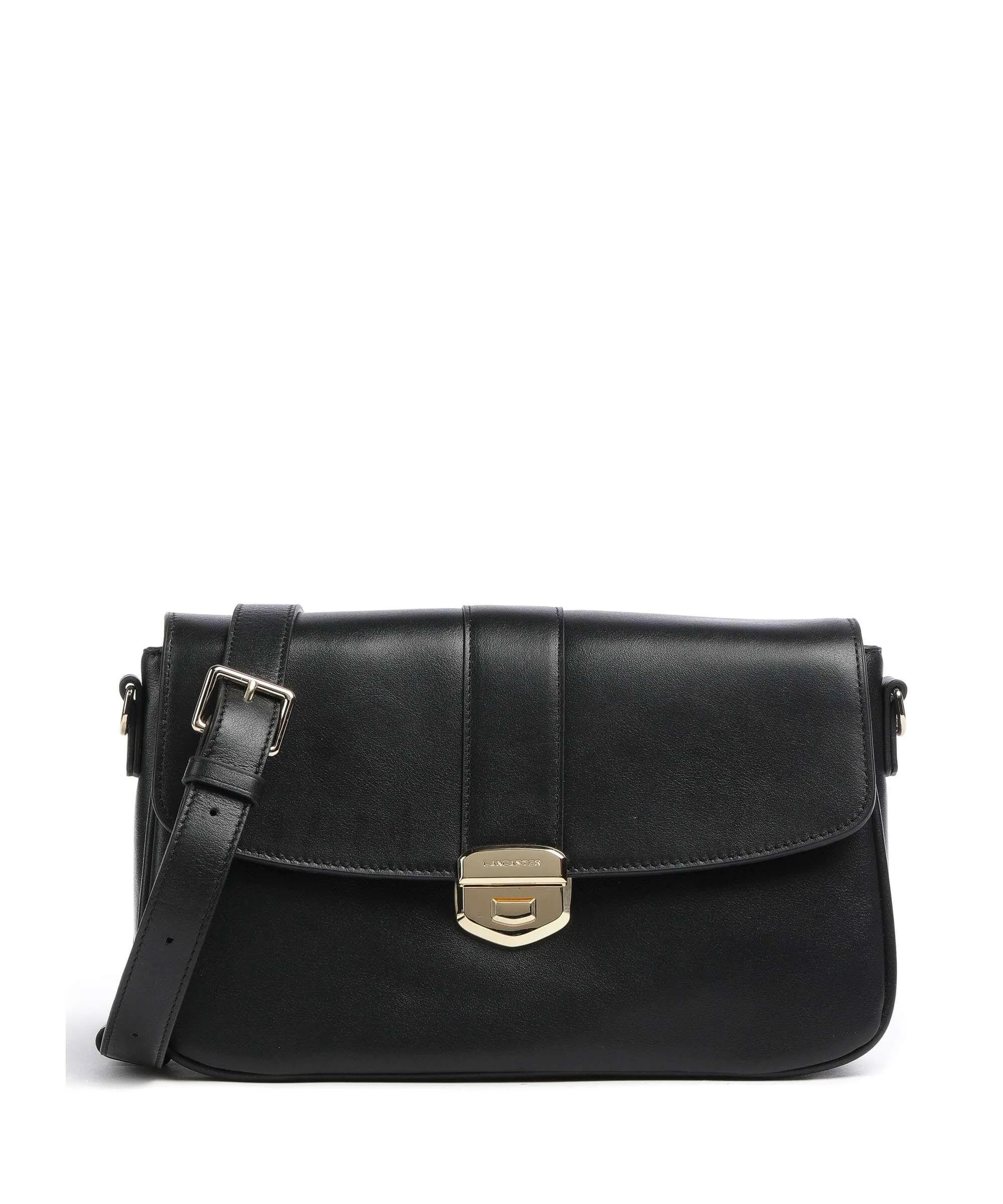  Lancaster Donna Fia Borsa a tracolla pelle di vacchetta finemente grana nero  